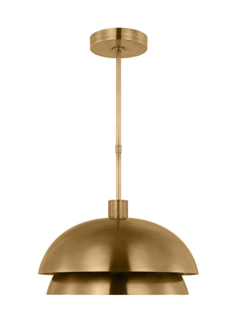 Visual Comfort Modern SLPD13427NB LED Pendant, Natural Brass