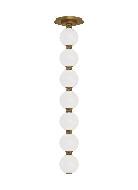 Visual Comfort Modern SLPD22630NBR-277 LED Pendant, Natural Brass