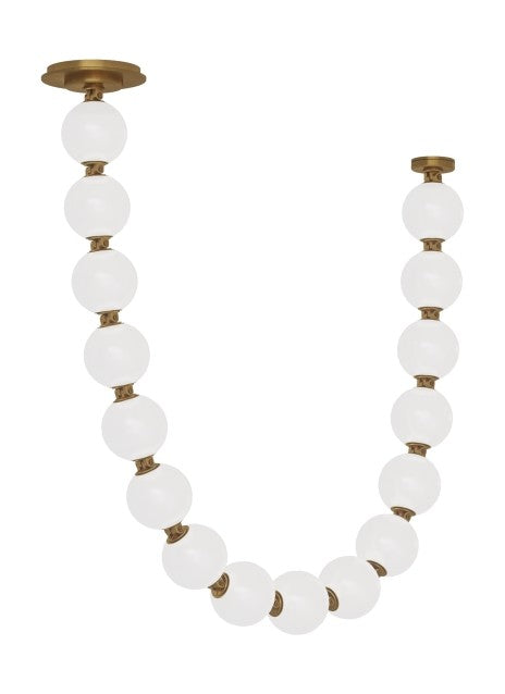 Visual Comfort Modern SLPD23130NBS LED Pendant, Natural Brass