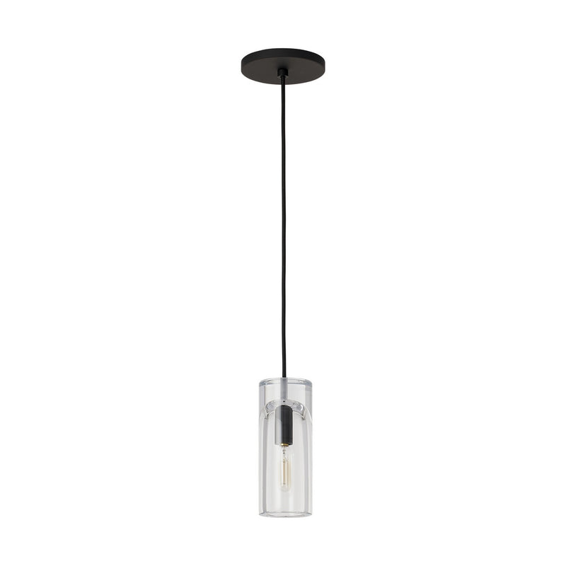 Visual Comfort Modern SLPD277CB-L LED Pendant, Nightshade Black