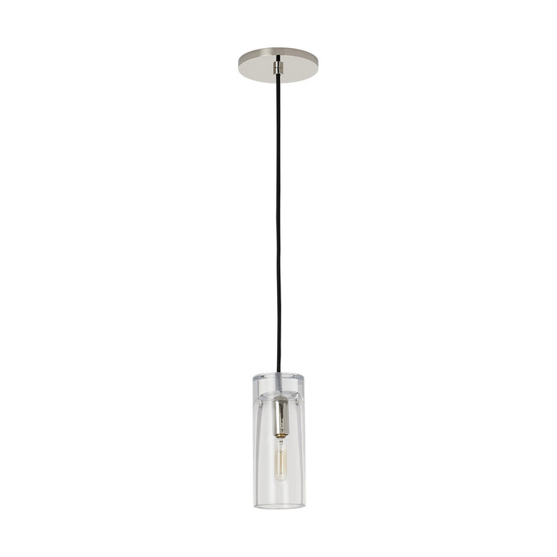 Visual Comfort Modern SLPD277CN One Light Pendant, Polished Nickel