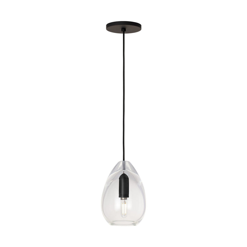 Visual Comfort Modern SLPD278CB Pendant, Nightshade Black