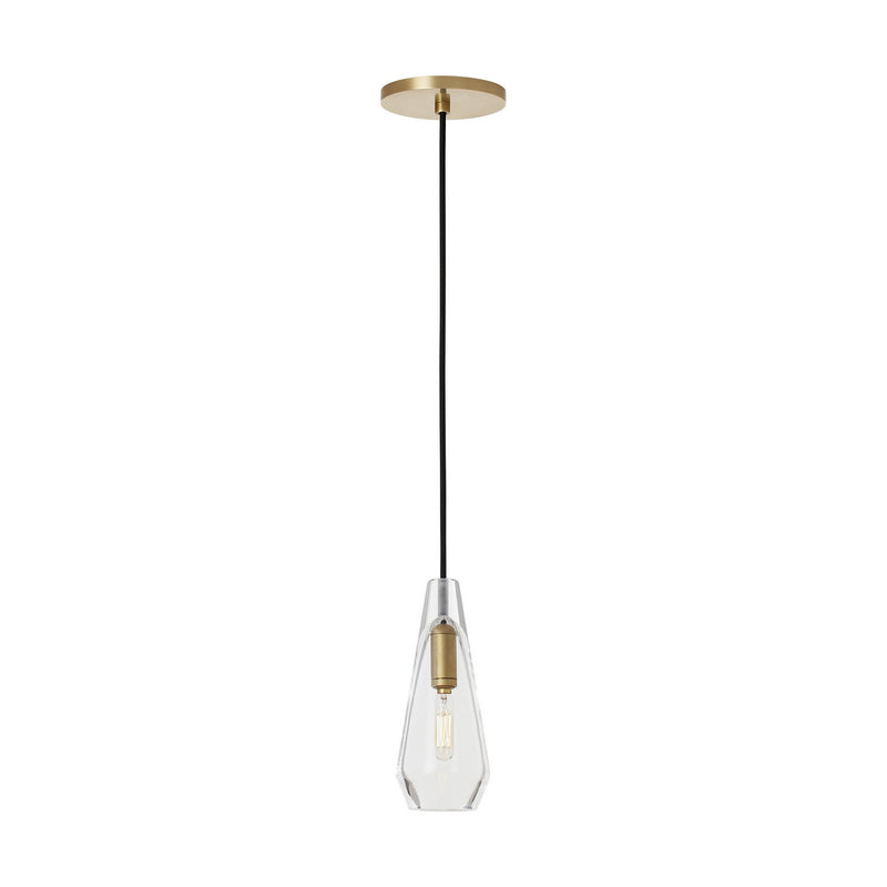 Visual Comfort Modern SLPD280CNB One Light Pendant, Natural Brass