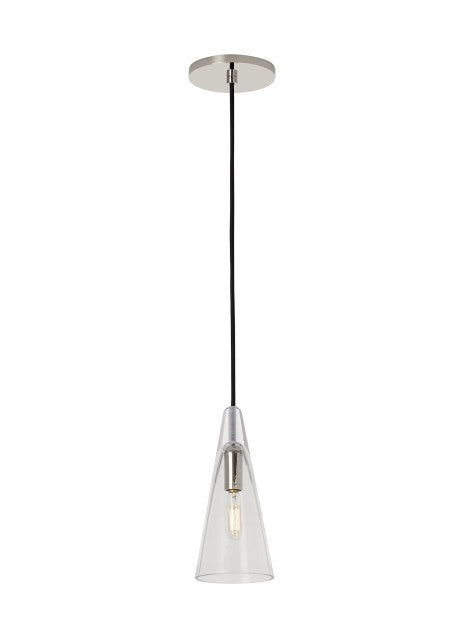 Visual Comfort Modern SLPD280CN-L LED Pendant, Polished Nickel