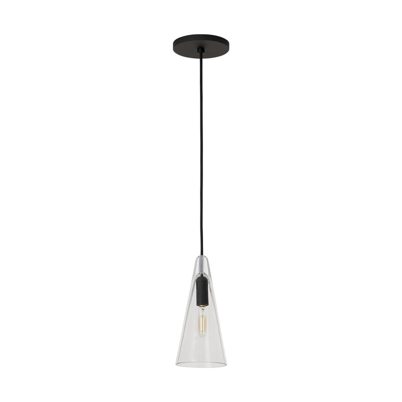 Visual Comfort Modern SLPD281CB-L LED Pendant, Nightshade Black