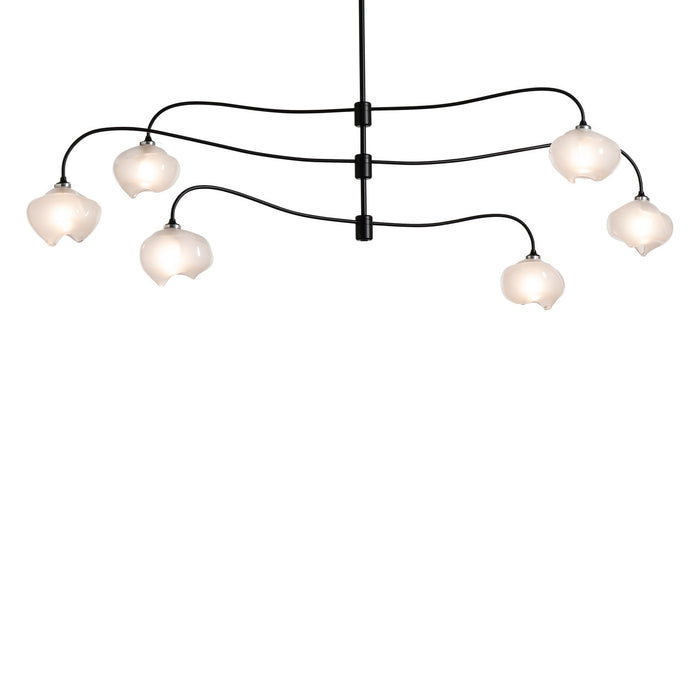 Hubbardton Forge 136357-SKT-MULT-10-FD0710 Six Light Pendant, Black