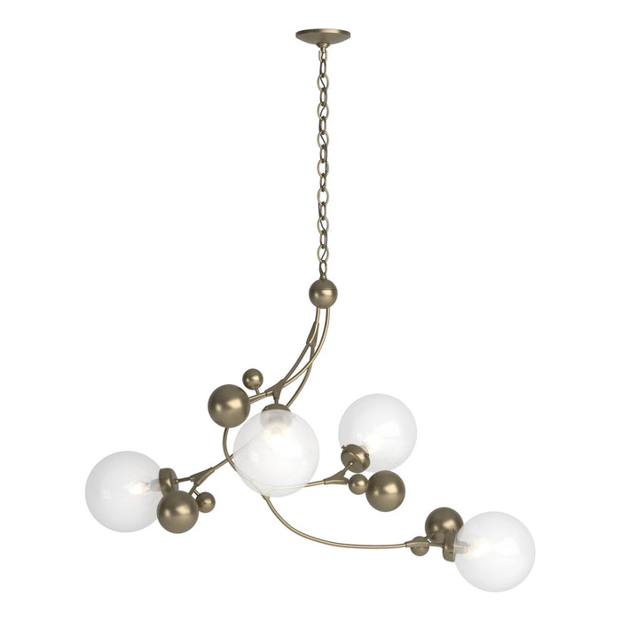 Hubbardton Forge 136420-SKT-84-WF0639 Four Light Pendant, Soft Gold