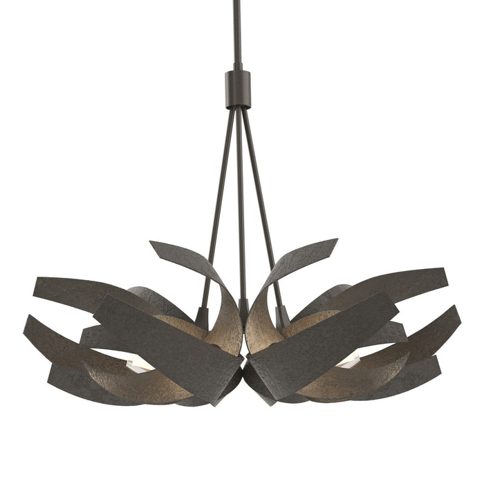 Hubbardton Forge 136501-SKT-MULT-07-YE0352 Six Light Pendant, Dark Smoke