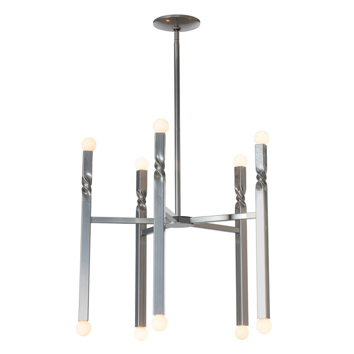 Hubbardton Forge 137430-SKT-MULT-85 Ten Light Pendant, Sterling