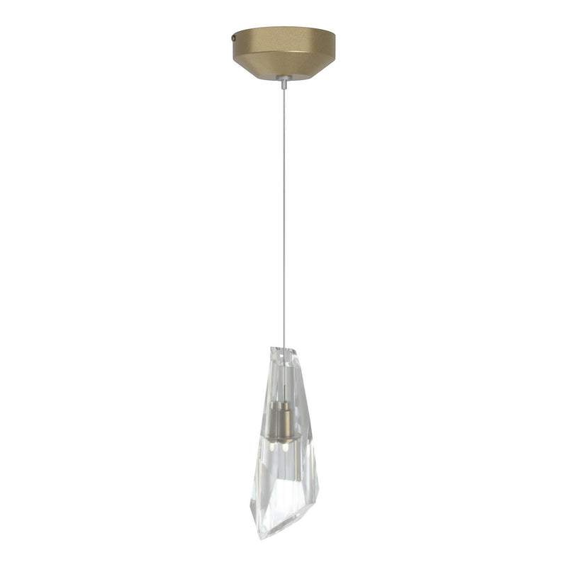 Hubbardton Forge 161321-SKT-STND-84-CR One Light Mini Pendant, Soft Gold