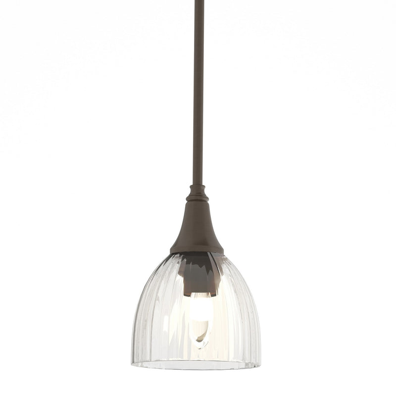 Hubbardton Forge 182640-SKT-MULT-05-LL0001 One Light Mini Pendant, Bronze