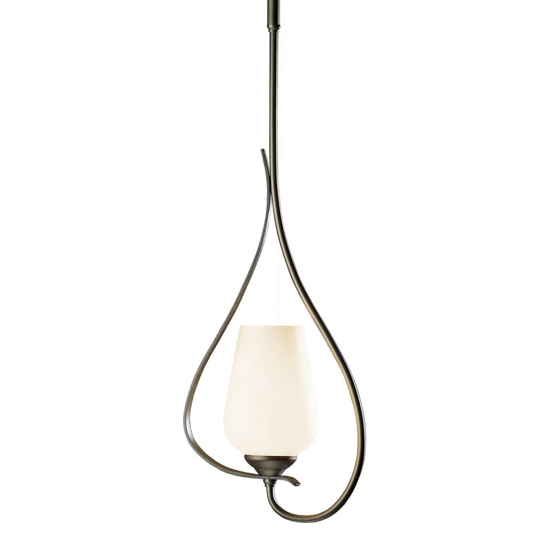 Hubbardton Forge 183050-SKT-MULT-07-GG0303 One Light Mini Pendant, Dark Smoke