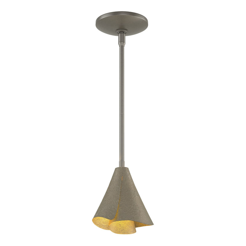 Hubbardton Forge 184500-SKT-MULT-07 One Light Mini Pendant, Dark Smoke