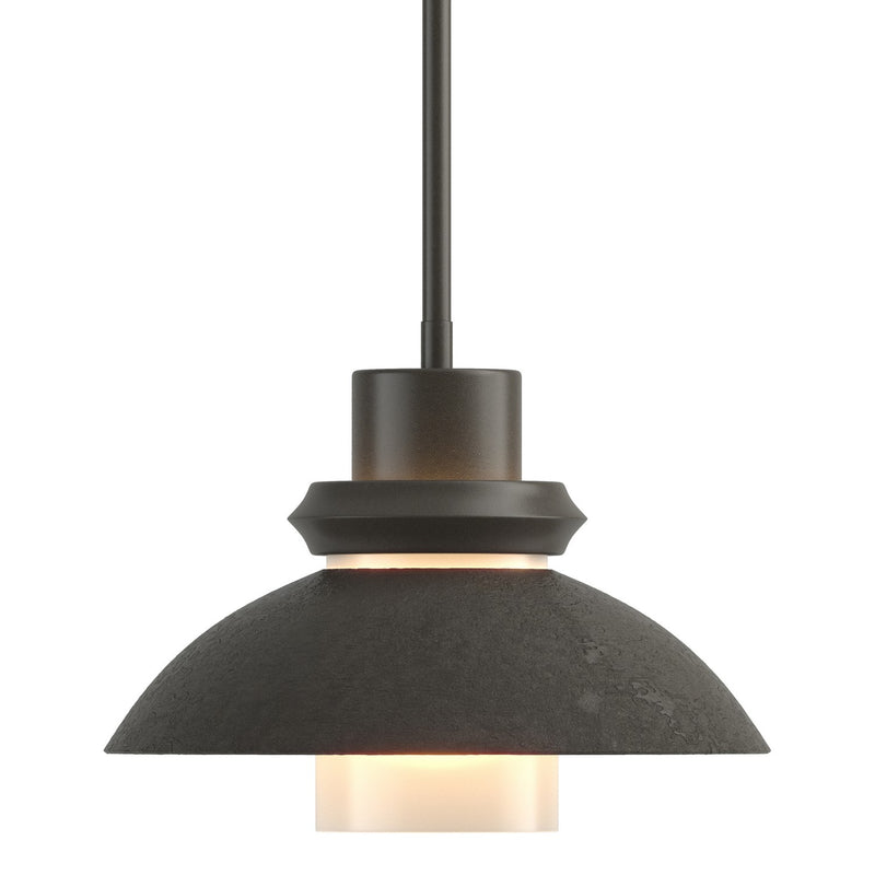 Hubbardton Forge 184970-SKT-MULT-07 One Light Mini Pendant, Dark Smoke