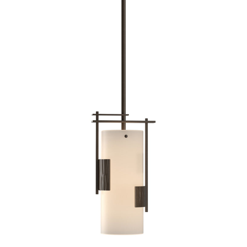 Hubbardton Forge 185400-SKT-MULT-05-GG0075 One Light Mini Pendant, Bronze