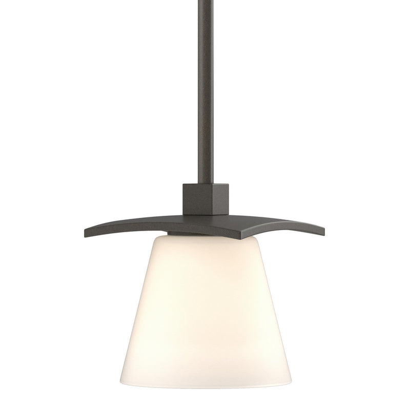 Hubbardton Forge 186600-SKT-MULT-07-GG0242 One Light Mini Pendant, Dark Smoke