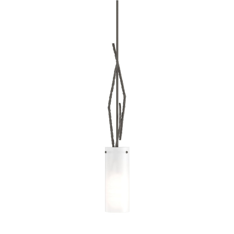 Hubbardton Forge 186670-SKT-MULT-07-GG0336 One Light Mini Pendant, Dark Smoke