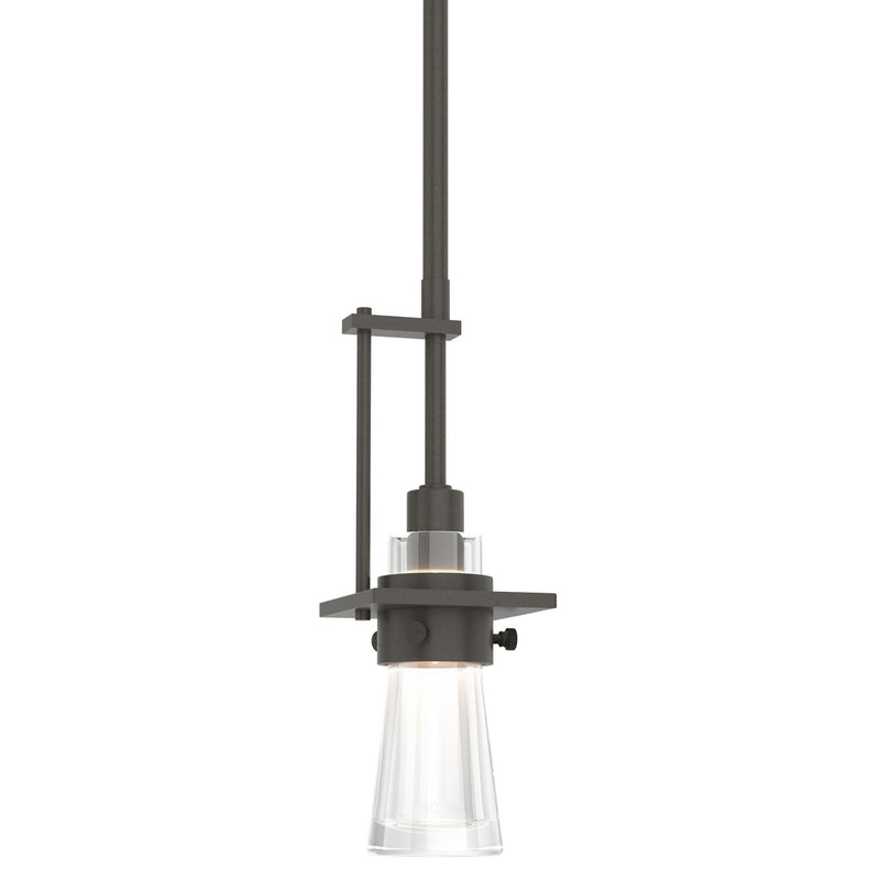 Hubbardton Forge 187100-SKT-MULT-07-ZM0343 One Light Mini Pendant, Dark Smoke