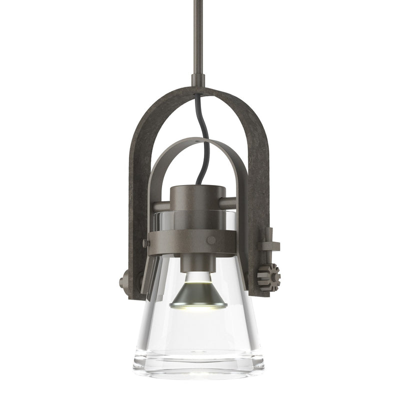 Hubbardton Forge 187200-SKT-MULT-07-ZM0467 One Light Mini Pendant, Dark Smoke