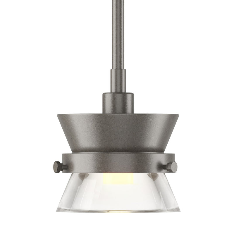 Hubbardton Forge 187250-SKT-MULT-07-ZM0378 One Light Mini Pendant, Dark Smoke