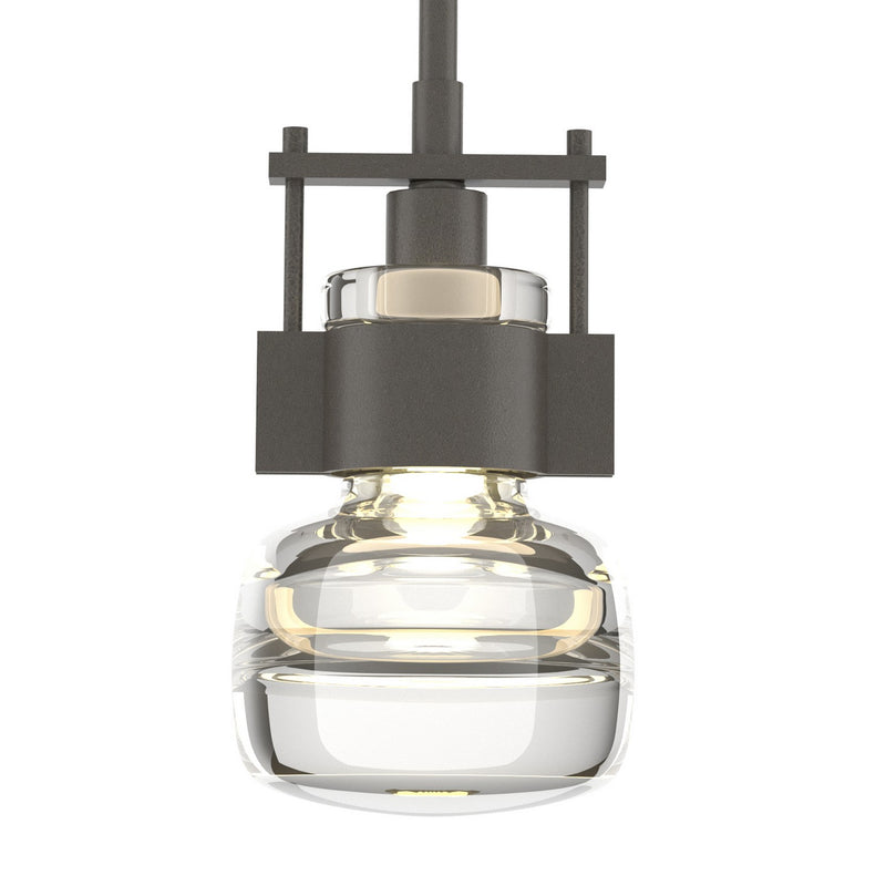 Hubbardton Forge 187300-SKT-MULT-07-ZM0435 One Light Mini Pendant, Dark Smoke