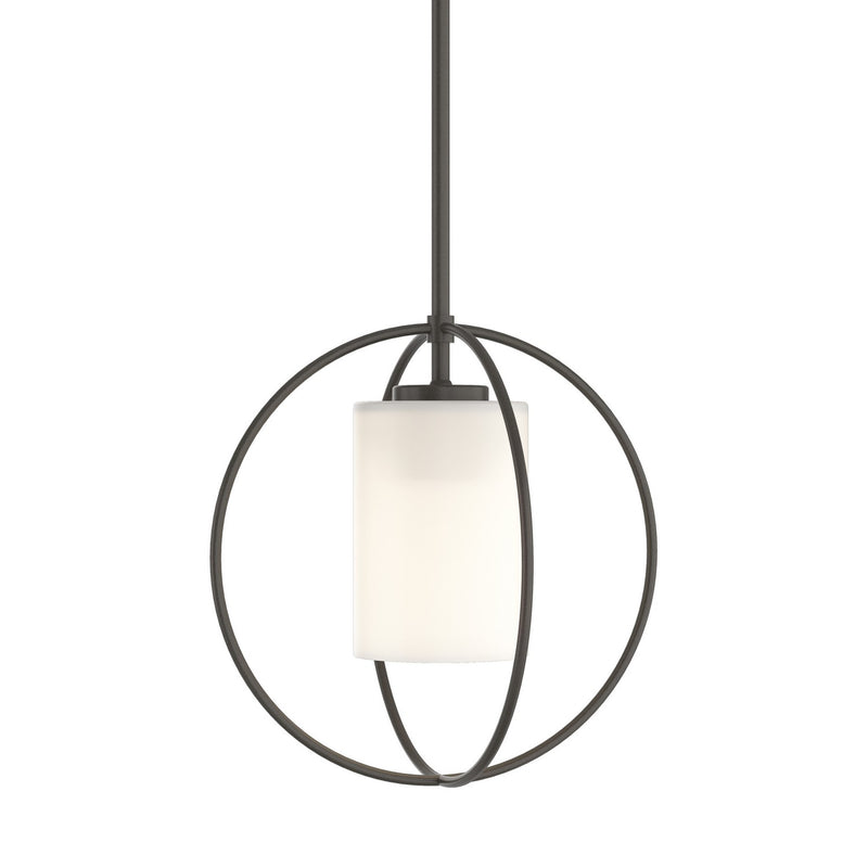 Hubbardton Forge 187440-SKT-MULT-07-GG0160 One Light Mini Pendant, Dark Smoke