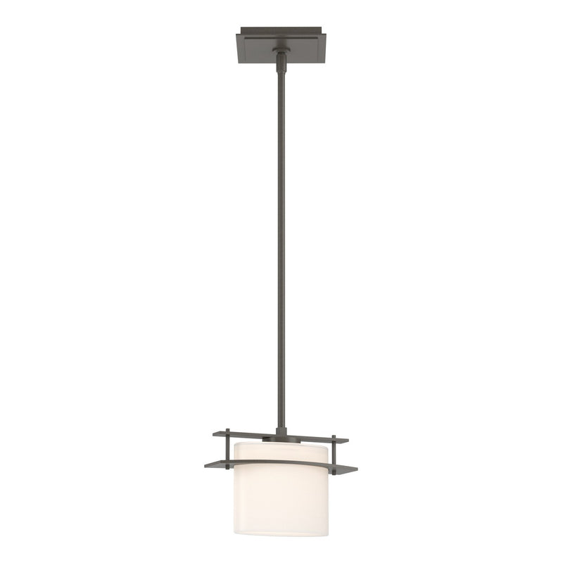Hubbardton Forge 188200-SKT-MULT-07-GG0182 One Light Mini Pendant, Dark Smoke