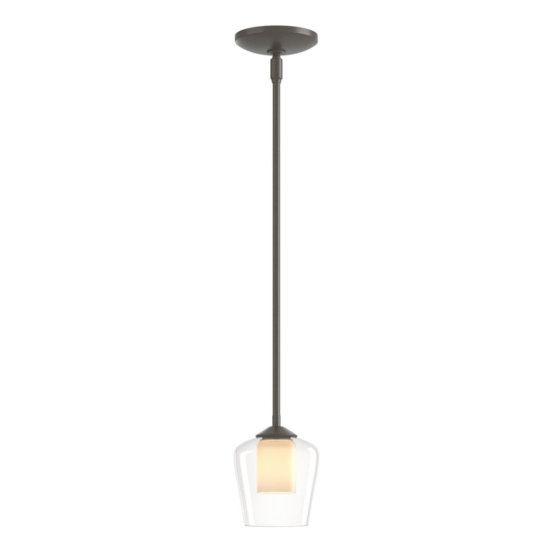 Hubbardton Forge 188600-SKT-MULT-07-ZU0291 One Light Mini Pendant, Dark Smoke