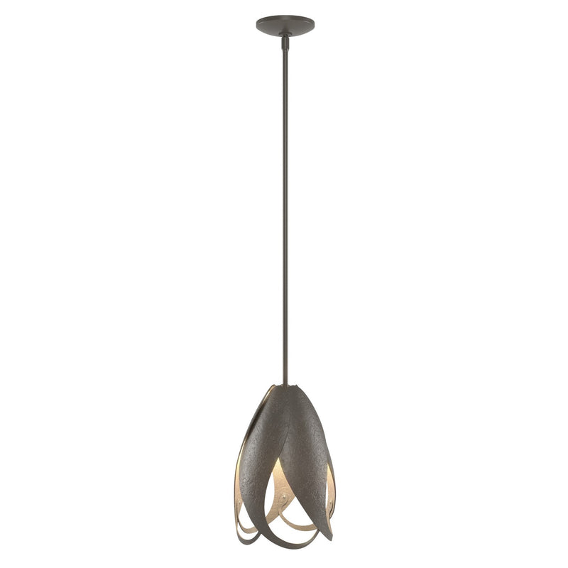 Hubbardton Forge 188770-SKT-MULT-07 One Light Mini Pendant, Dark Smoke