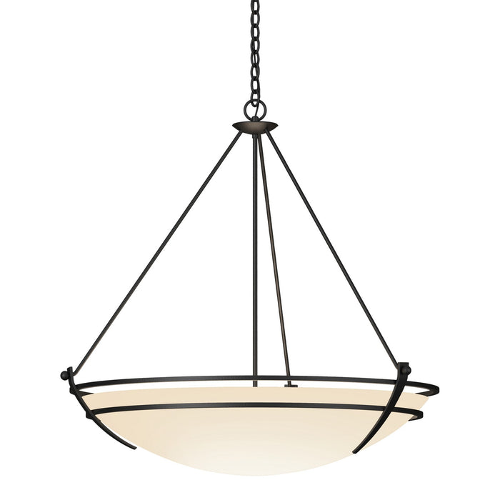 Hubbardton Forge 194431-SKT-10-GG0170 Three Light Chandelier, Black