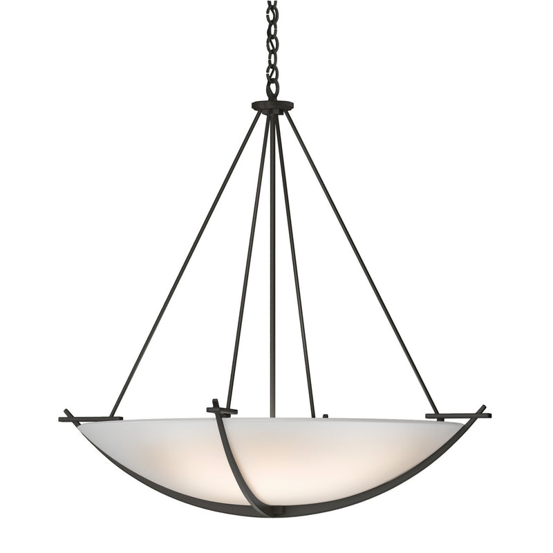 Hubbardton Forge 194531-SKT-07-GG0170 Three Light Chandelier, Dark Smoke