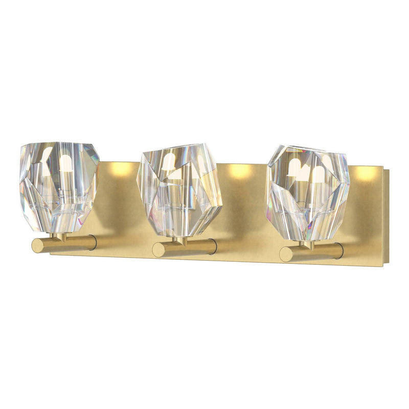Hubbardton Forge 201322-SKT-86-CR Three Light Bath Sconce, Modern Brass