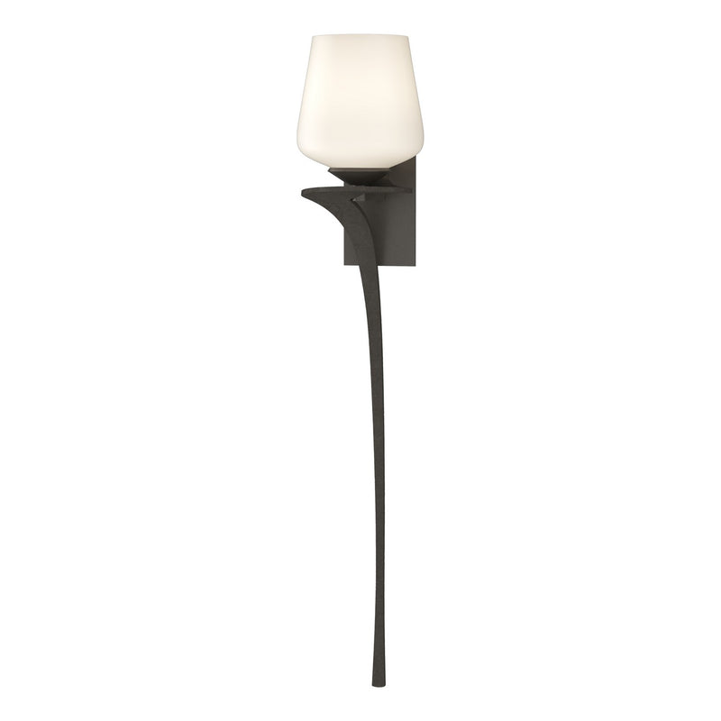 Hubbardton Forge 204710-SKT-LFT-07-GG0236 One Light Wall Sconce, Dark Smoke