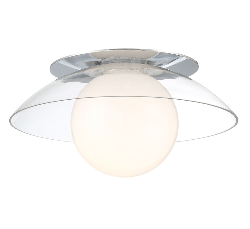 Lib & Co. 10124-01 One Light Ceiling / Wall Mount, Chrome