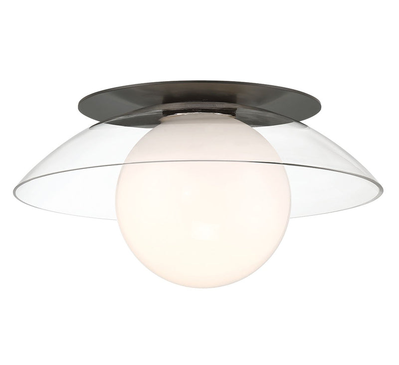 Lib & Co. 10124-06 One Light Ceiling / Wall Mount, Metallic Black