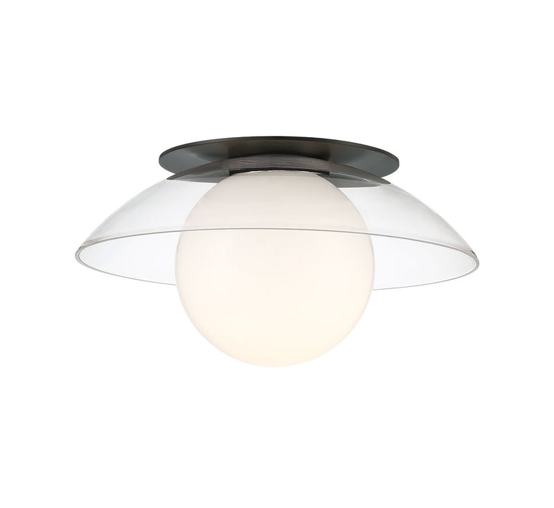 Lib & Co. 10125-06 One Light Ceiling / Wall Mount, Metallic Black