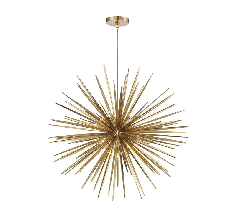 Lib & Co. 10129-05 14 Light Chandelier, Soft Brass
