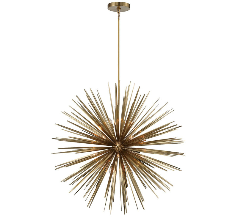 Lib & Co. 10130-05 18 Light Chandelier, Soft Brass