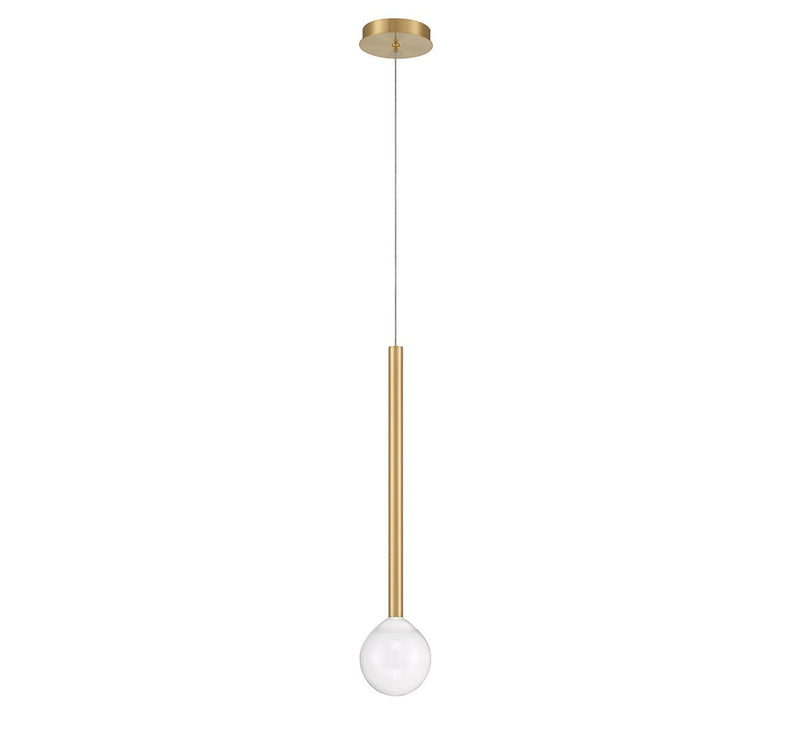 Lib & Co. 10142-07 LED Pendant, Plated Brushed Gold