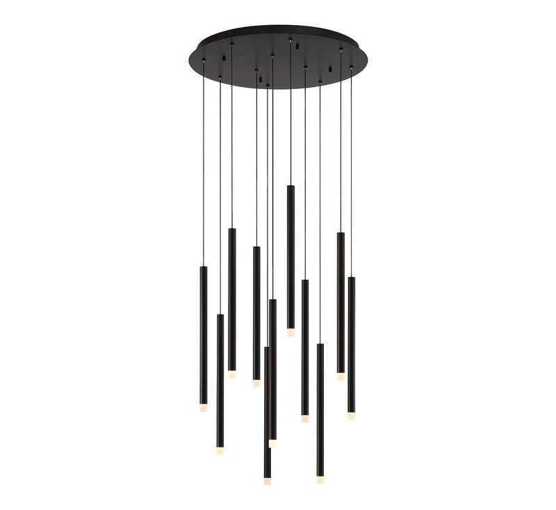 Lib & Co. 10143-02 LED Chandelier, Matte Black