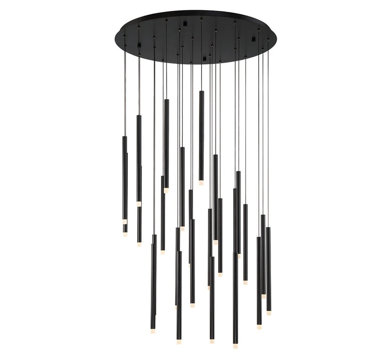 Lib & Co. 10145-02 LED Chandelier, Matte BLack