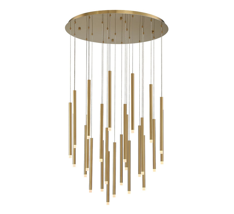Lib & Co. 10145-07 LED Chandelier, Plated Brushed Gold