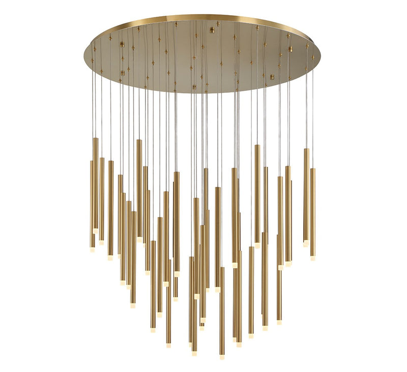 Lib & Co. 10147-07 LED Chandelier, Plated Brushed Gold