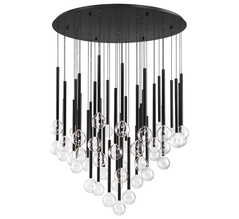 Lib & Co. 10148-02 LED Chandelier, Matte Black