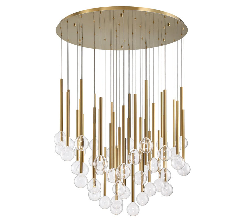 Lib & Co. 10148-07 LED Chandelier, Plated Brushed gold