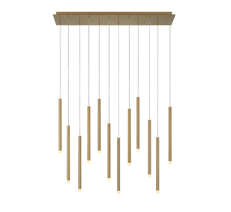 Lib & Co. 10149-07 LED Chandelier, Plated Brushed Gold