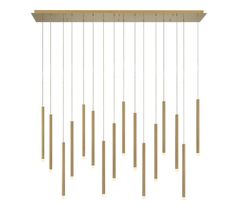 Lib & Co. 10151-07 LED Chandelier, Plated Brushed Gold