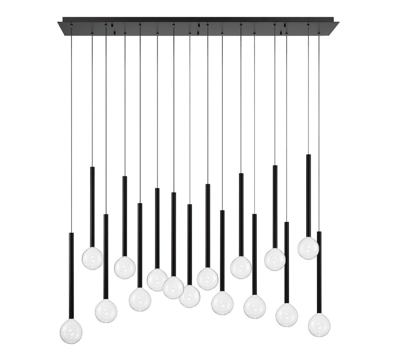 Lib & Co. 10152-02 LED Chandelier, Matte Black