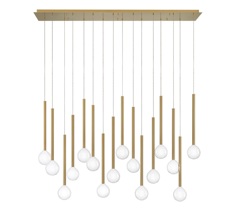 Lib & Co. 10152-07 LED Chandelier, Plated Brushed Gold