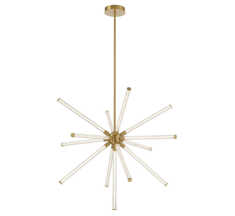 Lib & Co. 10154-07 LED Chandelier, Plated Brushed Gold